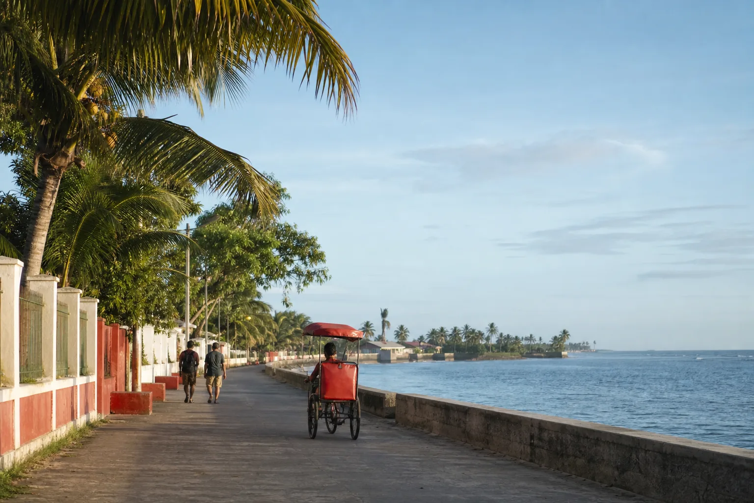 Promenade en bord de mer à Toamasina